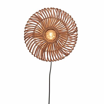 Suspension rotin brun ø40cm