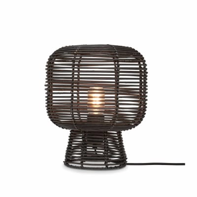 Suspension rotin noir ø27cm