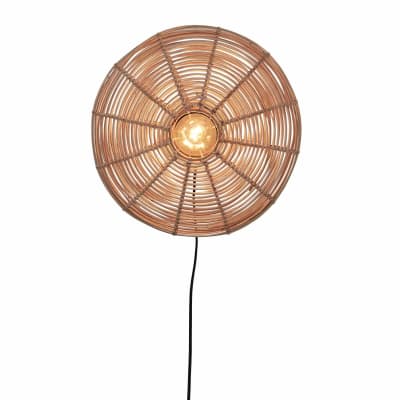 Applique rotin naturel, h. 40cm