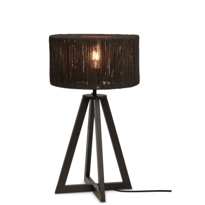 Lampe de table textile noir ø30cm