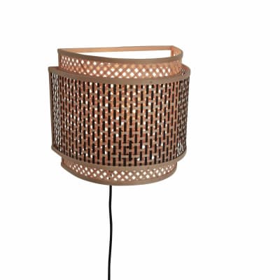 Applique bambou naturel/noir, h. 27cm
