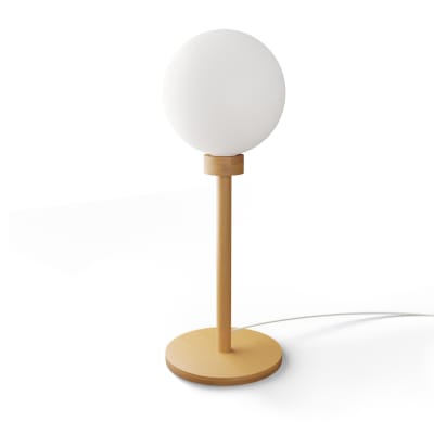 Lampe de table en bambou avec diffuseur en verre 22cm
