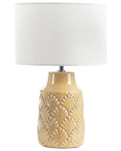 Lampe à poser céramique jaune