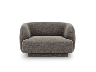 Fauteuils en tissu chenille gris