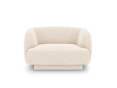 Fauteuils en tissu chenille beige clair