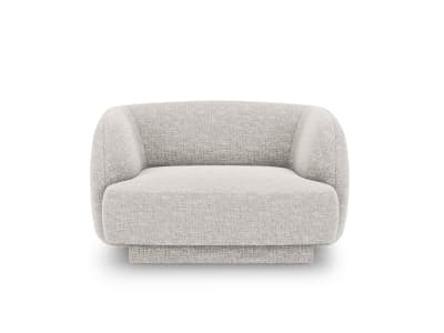 Fauteuils en tissu chenille gris clair