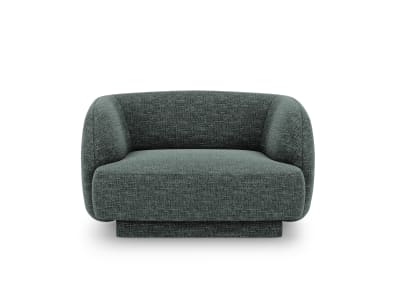 Fauteuils en tissu chenille pétrole