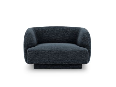 Fauteuils en tissu chenille bleu roi