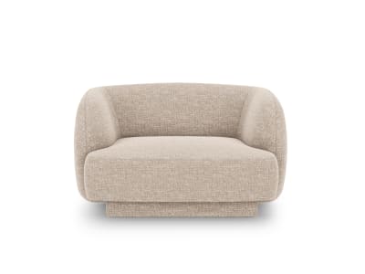 Fauteuils en tissu chenille beige