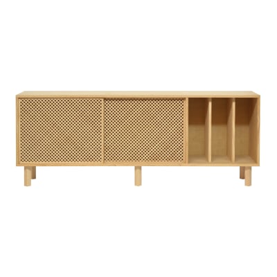 Buffet en bois massif naturel - trois séparateurs - 170 cm Non verni