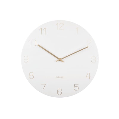 Horloge murale acier blanc ø40cm