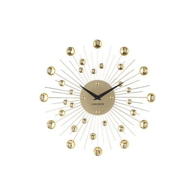 Horloge murale acier couleur or Ø30cm