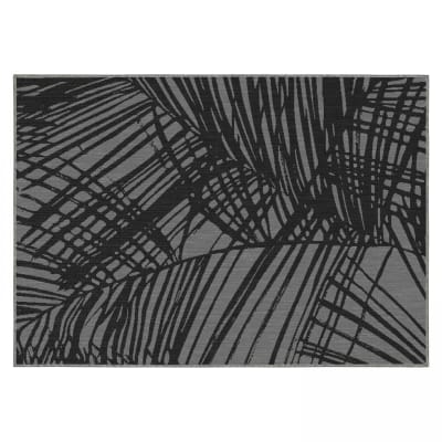Tapis d'extérieur en polypropylène 200 x 290 cm noir