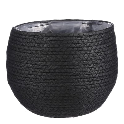 Pot de fleurs noir papier h19xl22xl22cm