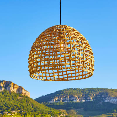 Suspension secteur jacinthe d'eau beige d50cm