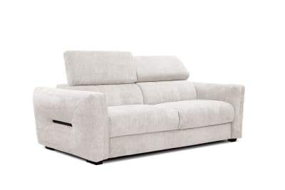 Canapé droit xxl 3 places tissu écru