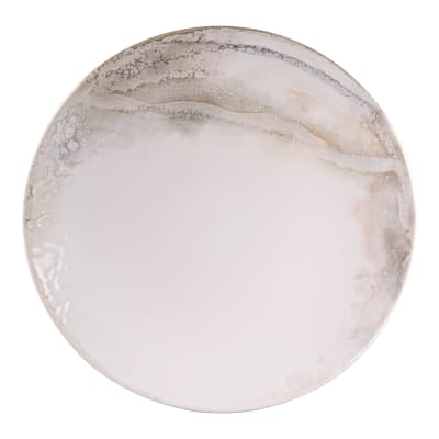 Assiette de présentation   32 cm blanc en grès
