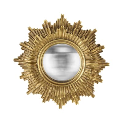 Miroir soleil convexe 30cm dore