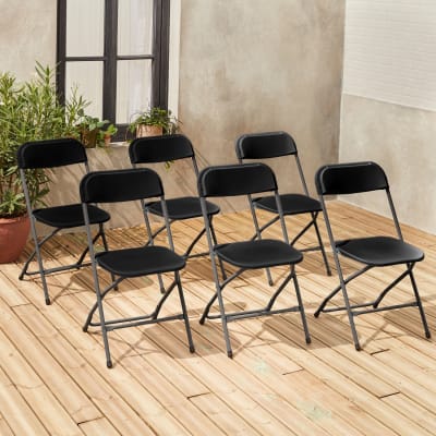 Chaises de réception pliantes gris foncé
