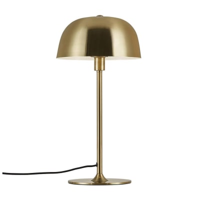 Lampe de table élégante avec abat-jour arrondi en laiton