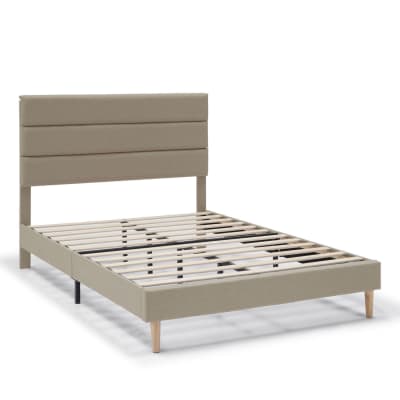Cadre de lit rembourré 30 cm, 90x190 cm, Beige