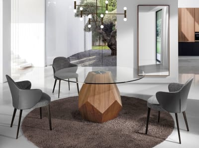 Miroir mural avec cadre effet bois noyer