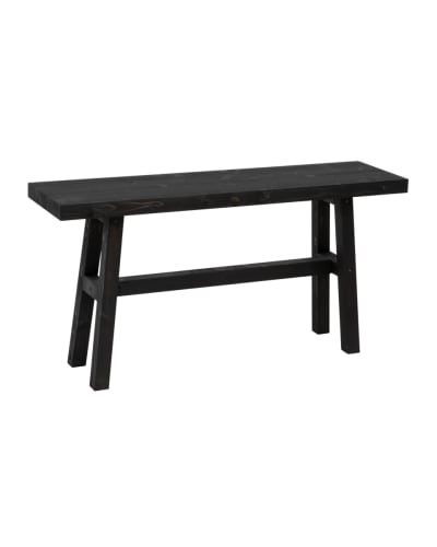 Banc en bois de sapin noir 100x50cm