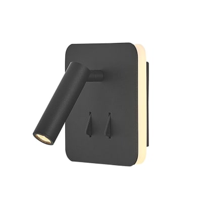 Applique led tête de lit carré noir