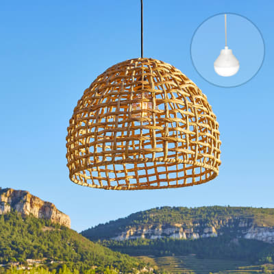 Suspension sans fil jacinthe d'eau beige d50cm