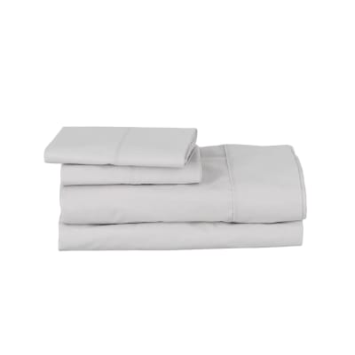 Parure de lit éco gris coton 100% bio 150x190/200 cm