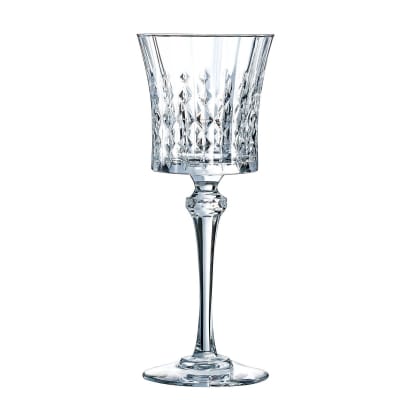 6 verres à pied 19cl - verre ultra transparent au design vintage