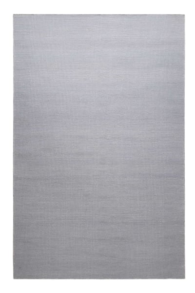 Tapis plat tissé main en coton gris 160x230