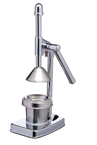 Extracteur de jus à levier acier inoxydable chromé argenté