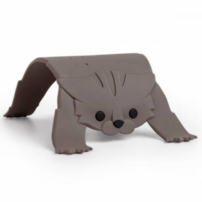 Dessous de plats scaredy cat en silicone gris