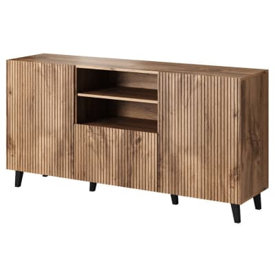Buffet bas 2 portes 1 tiroir 1 niche 150cm bois