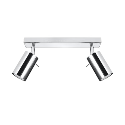 Plafonnier Acier Chrome GU10 2 Ring