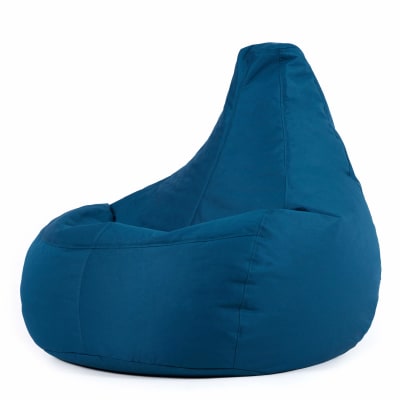 Pouf inclinable à dossier haut intérieur et extérieur bleu canard