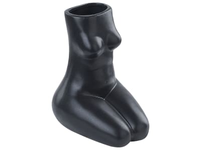 Vase à fleurs 22 cm céramique noir