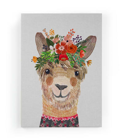 Peinture sur toile 60x40Estampado Lamas florales
