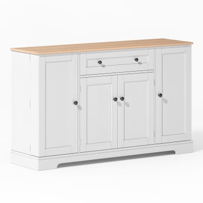 Îlot de Cuisine Scandinave Blanc Bois Élégance et Fonctionnalité