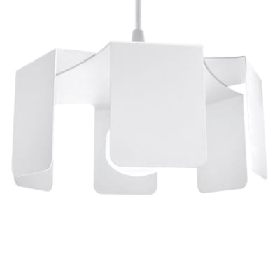 Lampe suspendue acier blanc h 110 cm