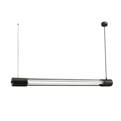 Lampe suspendue acier noir h 150 cm