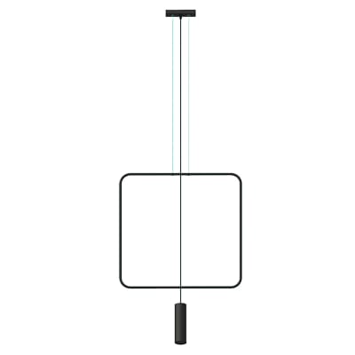 Lampe suspendue acier noir h 175 cm