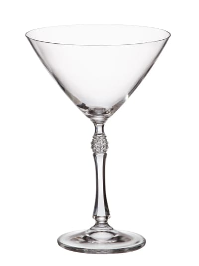 Boîte de 6 verres à Martini 280ml en cristal sans plomb