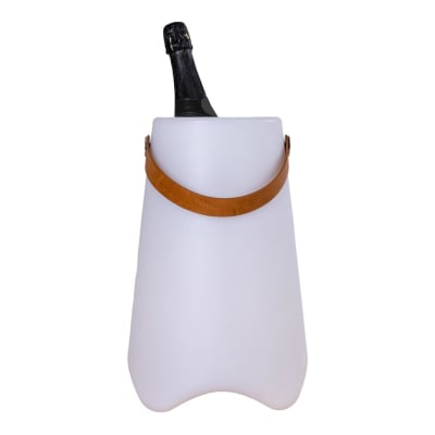 Lampe led seau à champagne 25x25x37,5 cm blanc