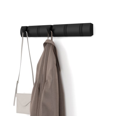 Porte manteaux flip 5 crochets noir