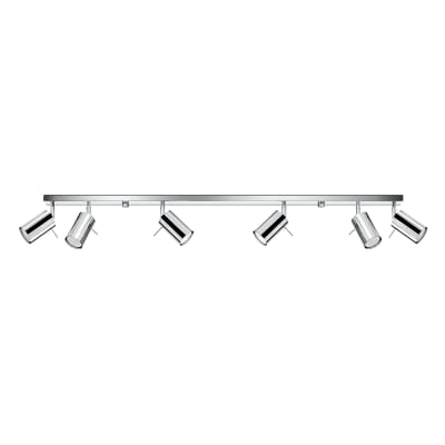 Plafonnier Acier Chrome GU10 6 Ring