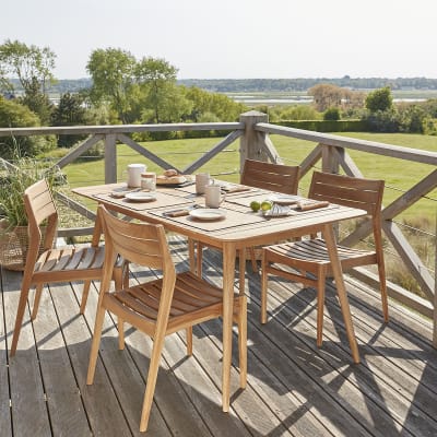 Ensemble de jardin en teck massif 4/6 places
