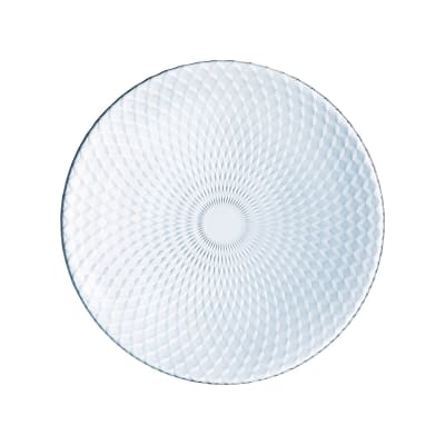 6 assiettes plates en verre 25 cm