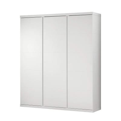 Vipack LARA Armoire 3 portes laqué blanc
